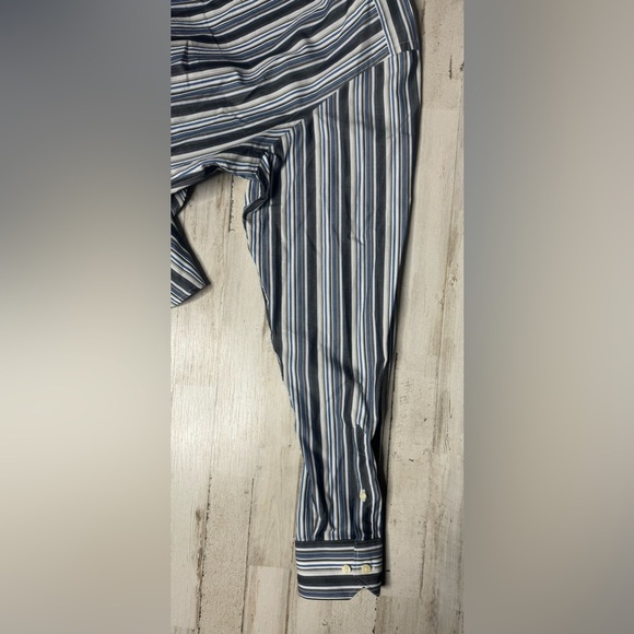 Tailorbyrd Mens Dress Shirt XL Flip Cuff Long Sleeve Black/white Button Up - Picture 11 of 14